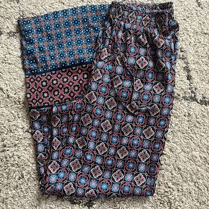 Anthropologie Patterned Silky Pants - Size S